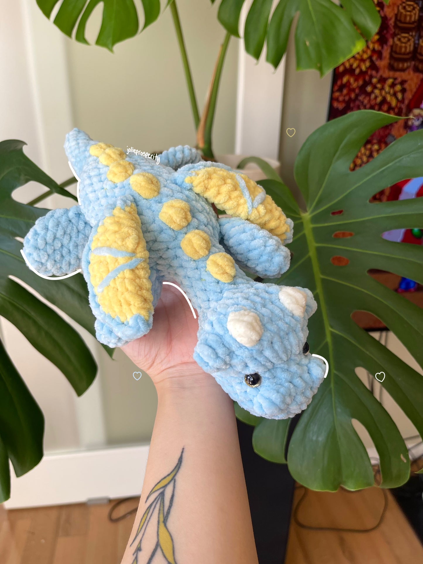 Mr. Blueberry Pie the Blue and Yellow Dragon