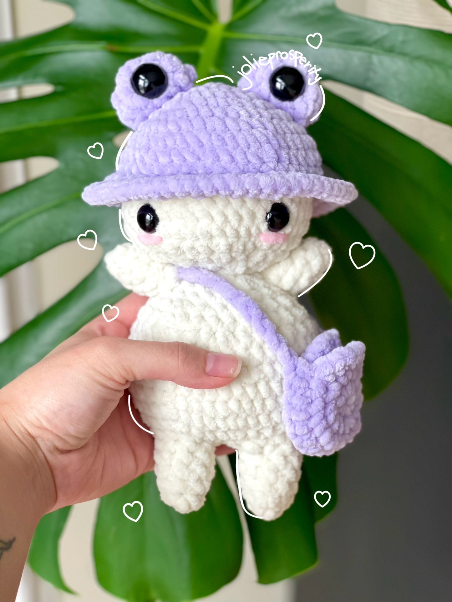 Willow the Lavender Mushroom Frog Plush